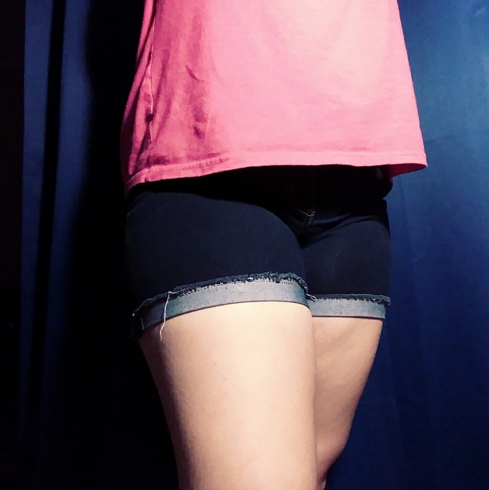 Dark wash jean shorts